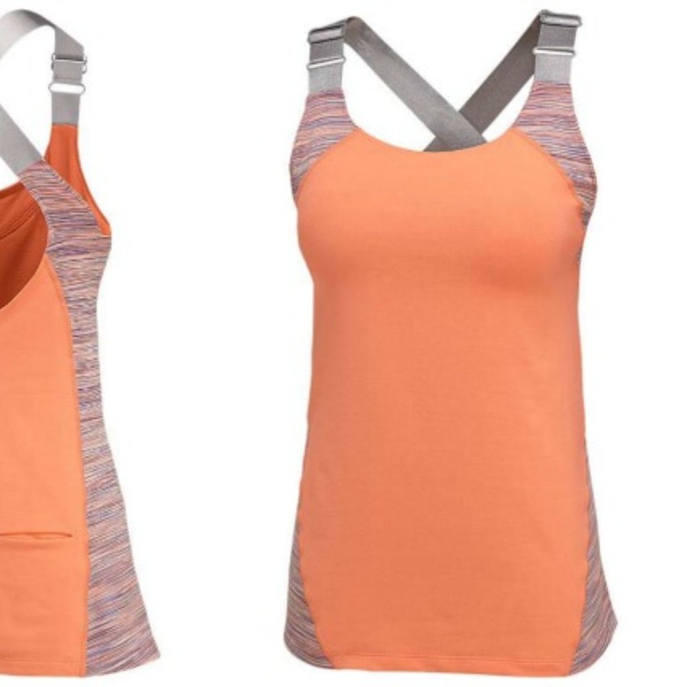 Merrell Lithos Tank Orange and Purple With Built-in Bra